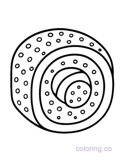 Fun Maki Sushi Coloring Page