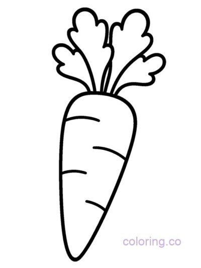 Cute Carrot Coloring Page