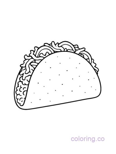 Big Taco Coloring Page
