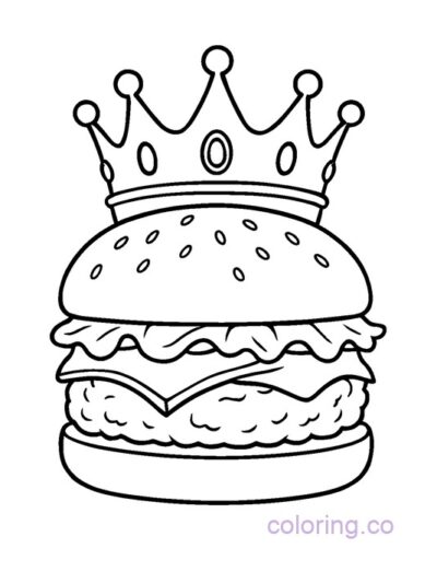Royal Burger Coloring Page