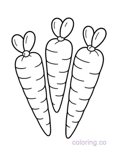 Fun Carrot Balloon Animal Coloring Page