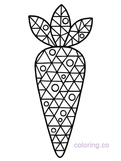 Carrot Geometric Pattern Coloring Page