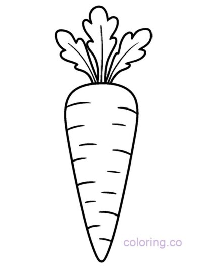 Big Carrot Coloring Page