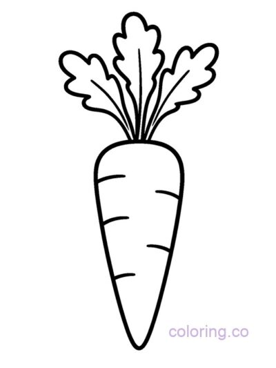 Cute Carrot Coloring Page