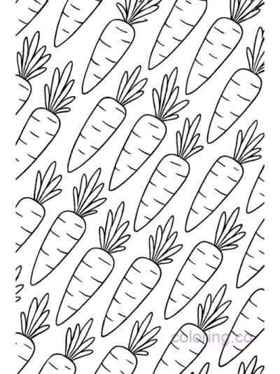 Fun Carrot Pattern Coloring Page