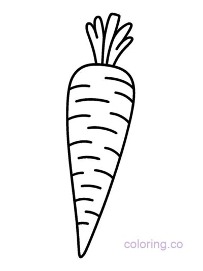 Cute Carrot Coloring Page