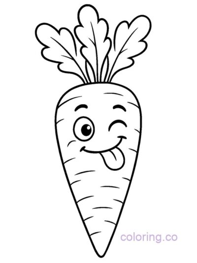 Cheeky Carrot Coloring Page
