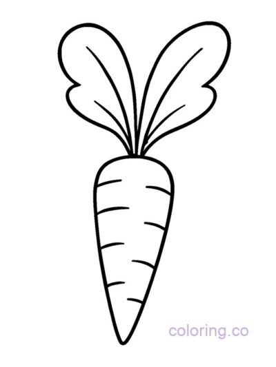 Cute Carrot Coloring Page
