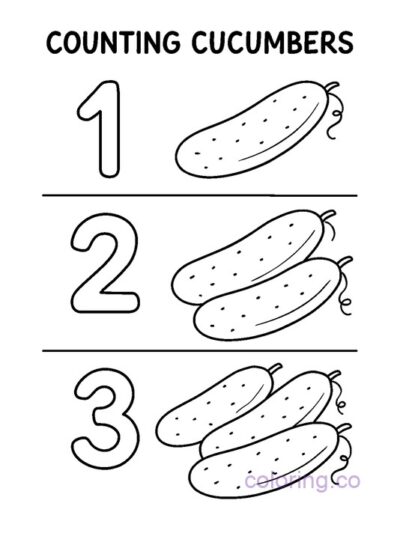 Fun Counting Cucumbers Printable for Preschool