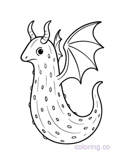 Enchanting Cucumber Beast Coloring Page
