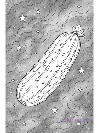 Cucumber Galaxy Coloring Page