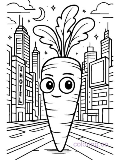 Cyberpunk Carrot Teens Coloring Page
