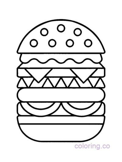 Intricate Geometric Burger Coloring Page