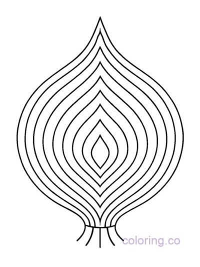 Intricate Geometric Onion Slice Coloring Page