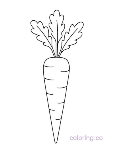 Minimalist Carrot Coloring Page