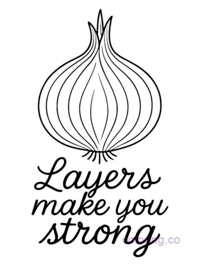 Inspirational Onion Quote Coloring Page