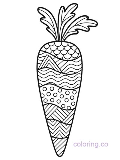 Intricate Carrot Pattern Coloring Page