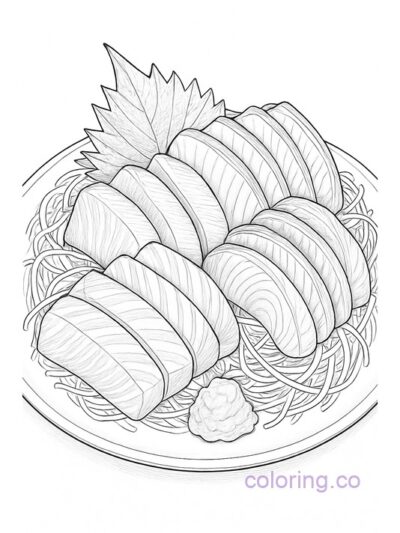 Fun Sashimi Coloring Page