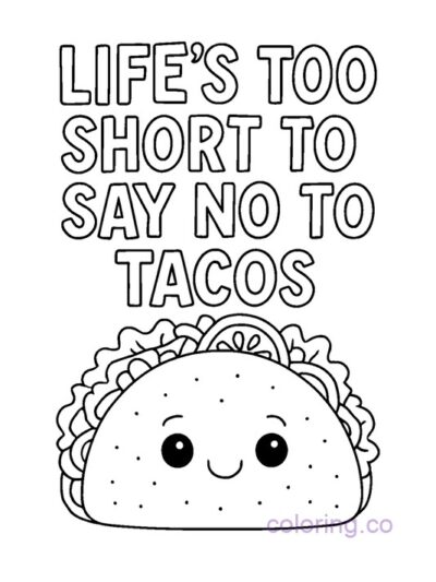 Fun Taco Coloring Page