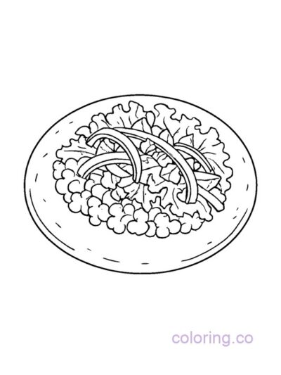 Fun Taco Plate Coloring Page
