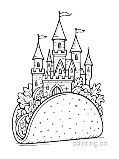 Magical Taco Kingdom Coloring Page