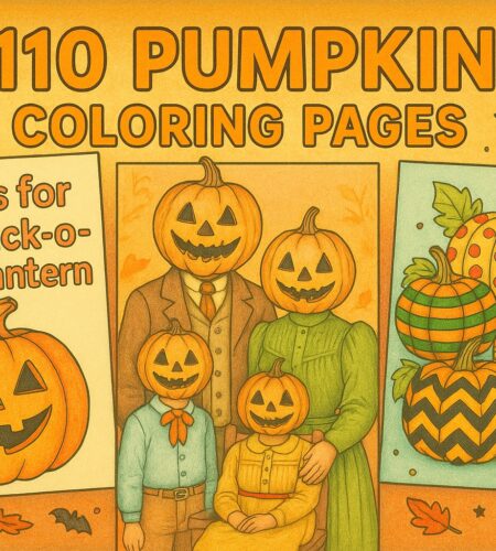 110 Free Pumpkin Coloring Pages (Printable PDFs)