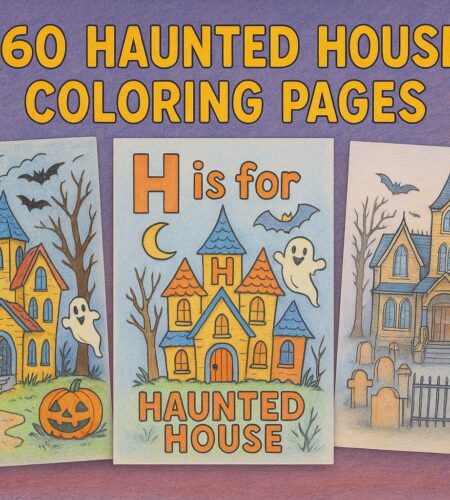 60 Free Haunted House Coloring Pages (Printable PDFs)