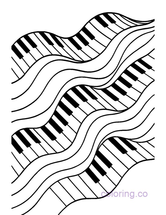 Abstract Piano Key Waves
