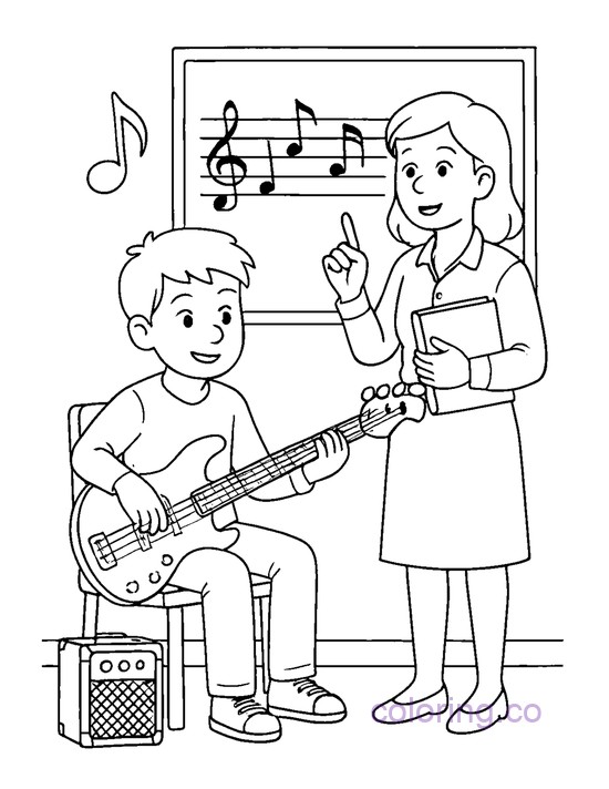 Bass Guitar Music Class