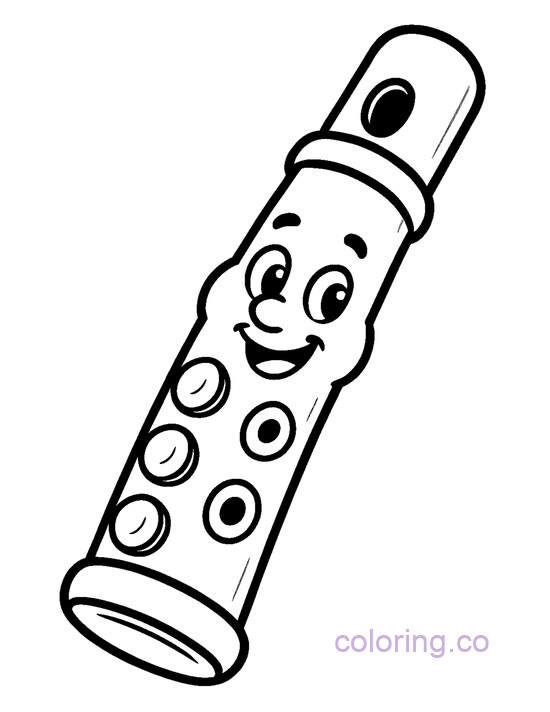 Cheerful Cartoon Flute