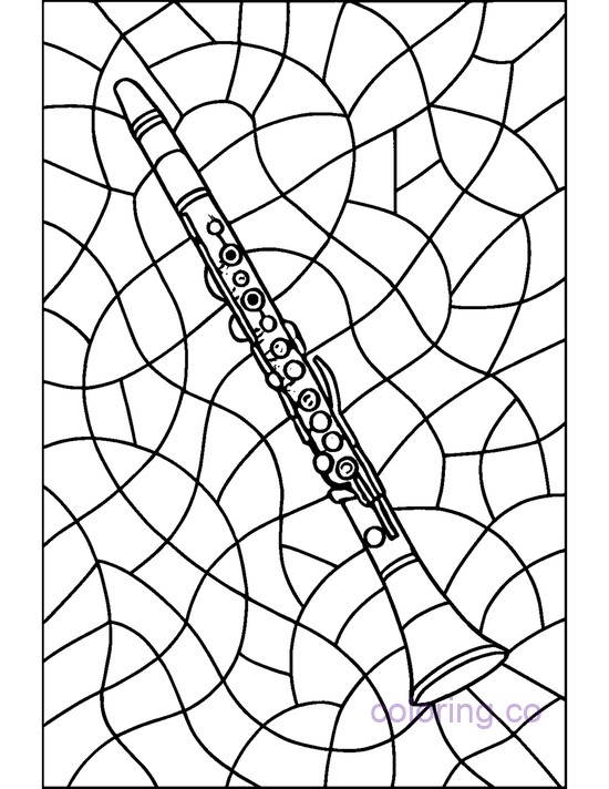 Clarinet Stained Glass
