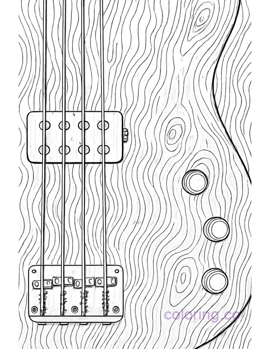 Bass Guitar Wood Grain