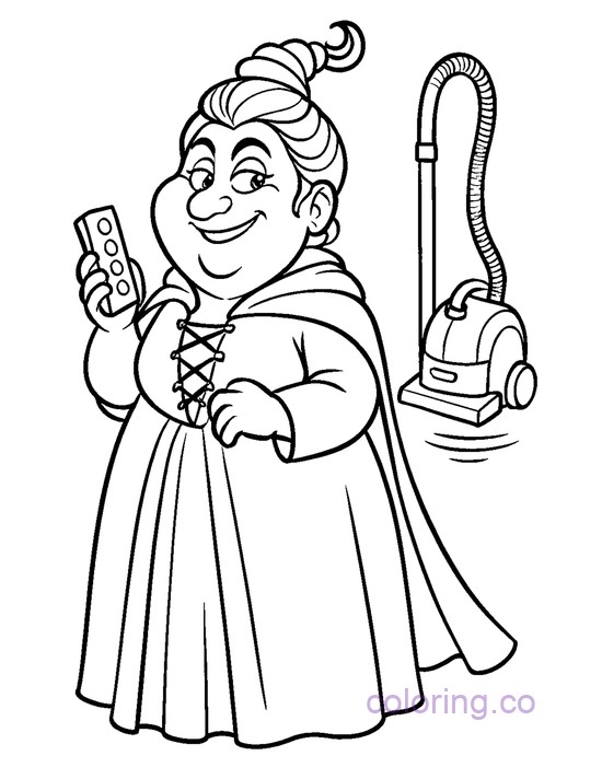 Mary Sanderson with Vacuum
