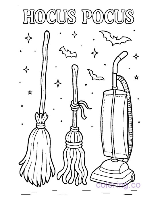 Hocus Pocus Witch Broom Trio
