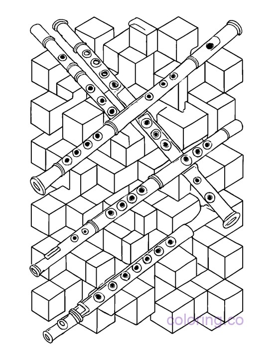 Escher-Inspired Flute Illusion