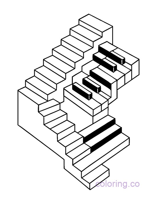 Escher-Inspired Impossible Staircase