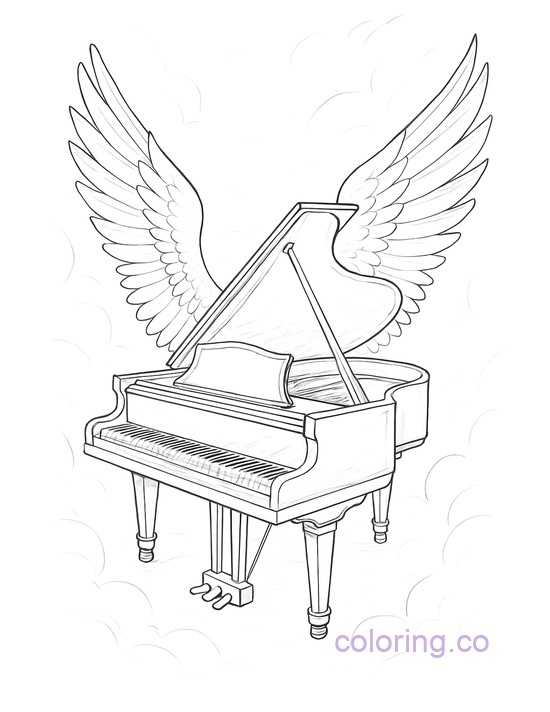 Magical Grand Piano Wings