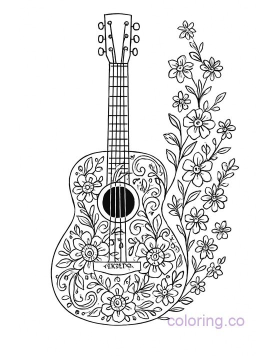Floral Guitar