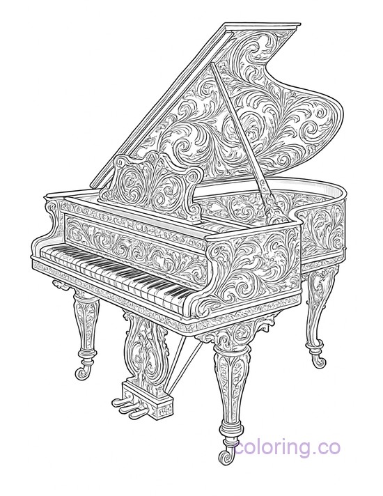 Intricate Grand Piano
