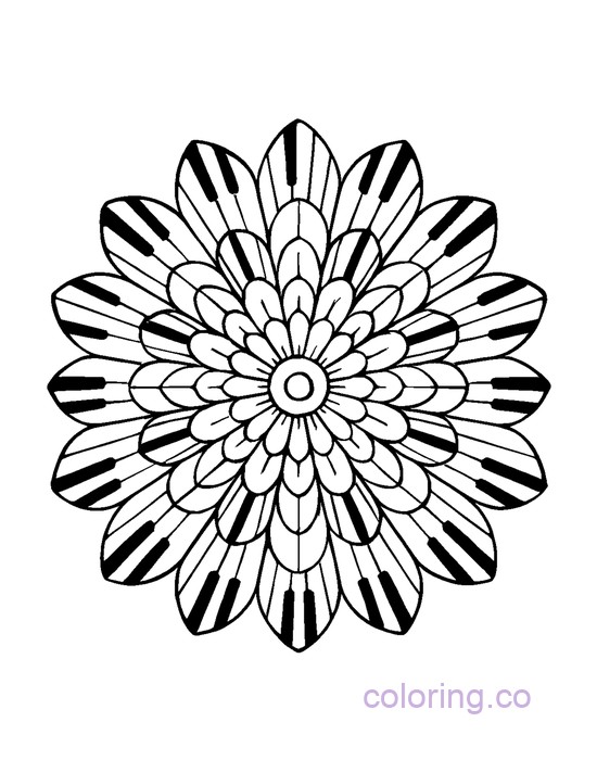 Mandala Piano Petals
