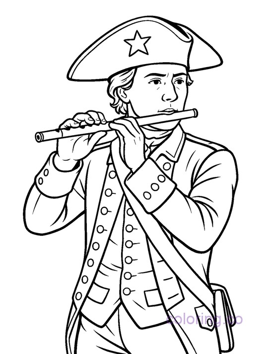 Revolutionary War Flute Player