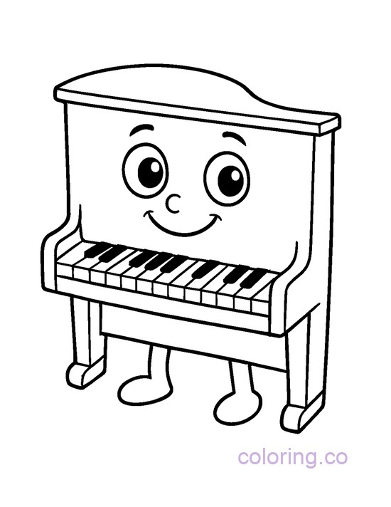 Smiling Cartoon Piano