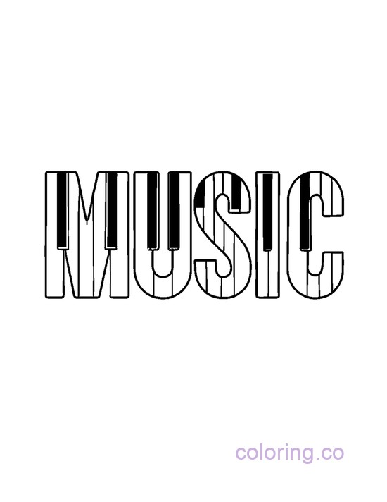 Kids' Music Word Art