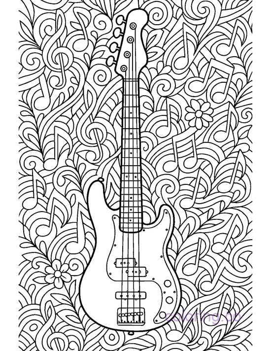 Intricate Bass Guitar