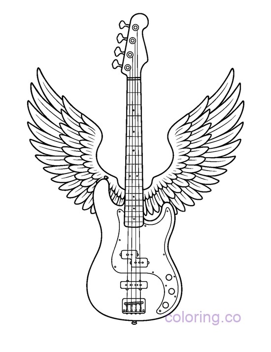Winged Bass Guitar