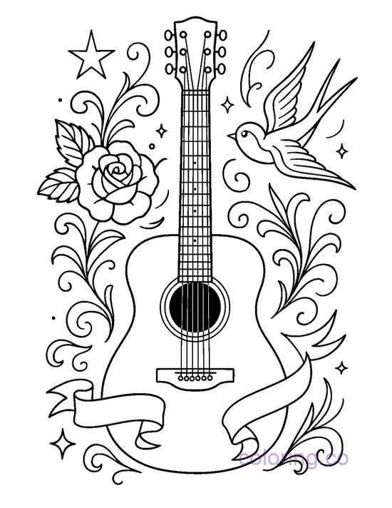 Intricate Guitar Design