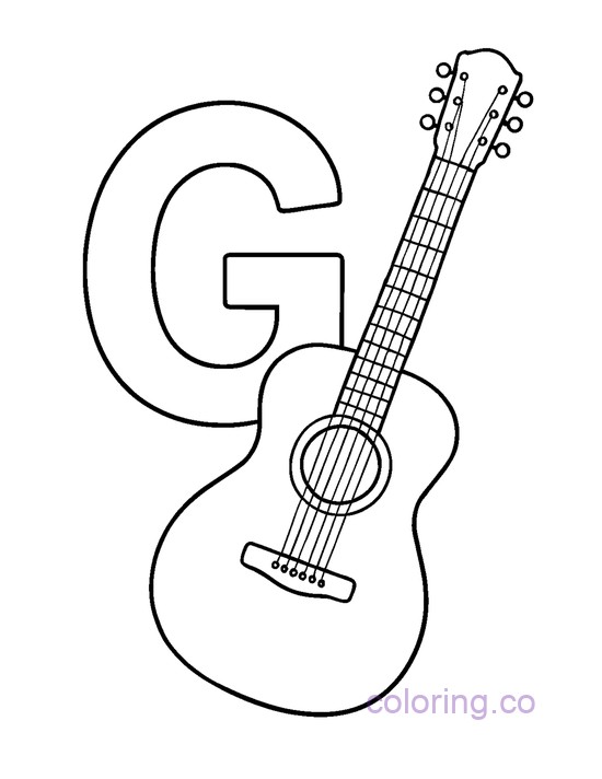 Kids' Guitar Letter G