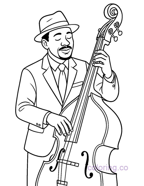 Jazz Musician Upright Bass