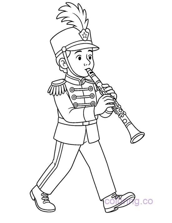 Kid Playing Clarinet Marching Band