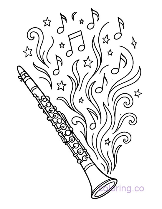Magical Clarinet Musical Notes